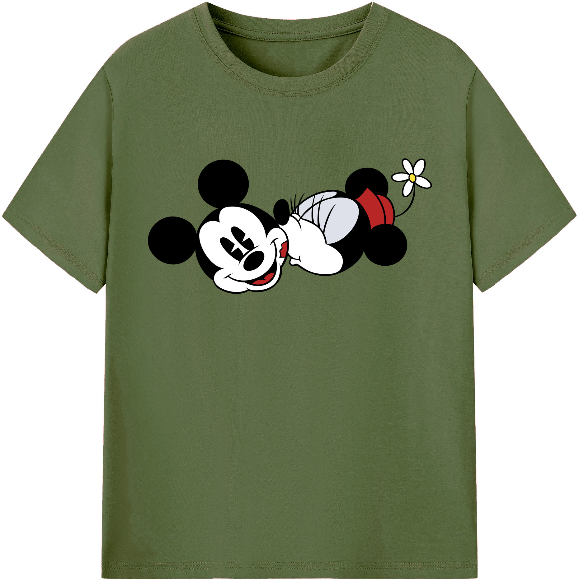 （画像用） ミッキーマウス Mickey Mouse 綿100％半袖Tシャツ（フロントプリント）